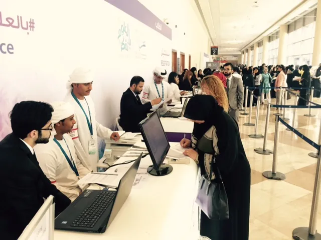 NOFA Solutions onsite badge printing station at international conference UAE