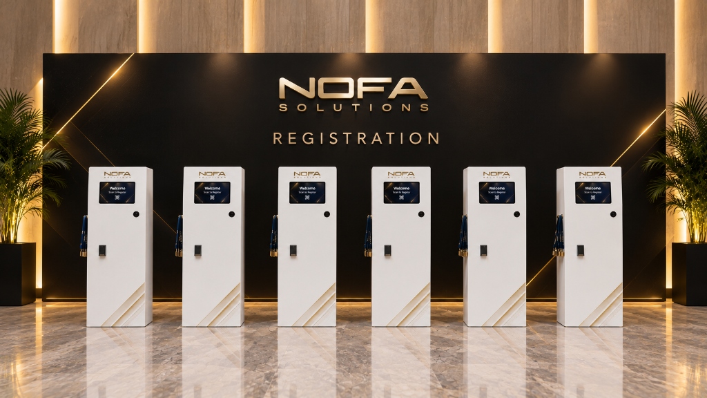 Event check-in kiosks and registration technology